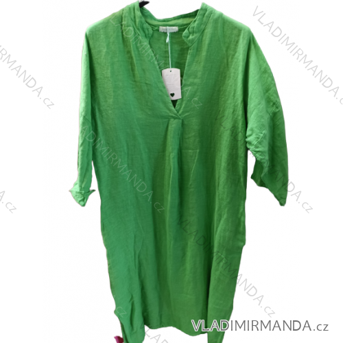 Langes Damenkleid mit Reißverschluss und langem Ärmel (uni m / xl) ITALIAN FASHION IM520351 M-XL pink