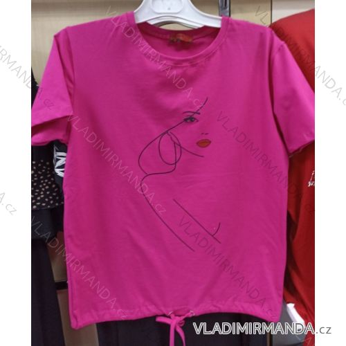 T-Shirt Kurzarm Damen (Uni L / 2XL) MODA ITALY TML21016