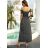Langes ausgestelltes Damenkleid Carmen Shoulders (S / M ONE SIZE) ITALIAN FASHION IMWA221622
