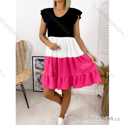 Sommer Kurzarm Sommerkleid (S / M ONE SIZE) ITALIENISCHE MODE IMWY21019
