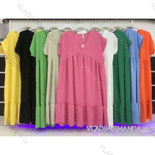 Sommer Kurzarm Sommerkleid (S / M ONE SIZE) ITALIENISCHE MODE IMWY21019