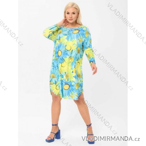 Damen Langarmkleid Plus Size (XL / 2XL / 3XL ONE SIZE) POLISH FASHION PMLT22003