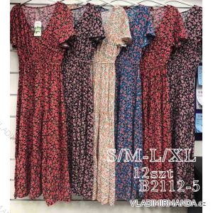 Langes Sommerkleid für Damen mit Trägern (S / M ONE SIZE) ITALIAN FASHION IMWA221623