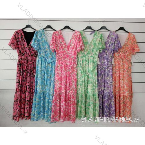 Sommer Kurzarm Sommerkleid (S / M ONE SIZE) ITALIENISCHE MODE IMWY21019