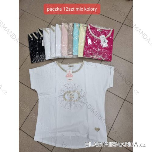 Tričko krátký rukáv dámské (S-XL) TURECKÁ MÓDA TMWG22G5325