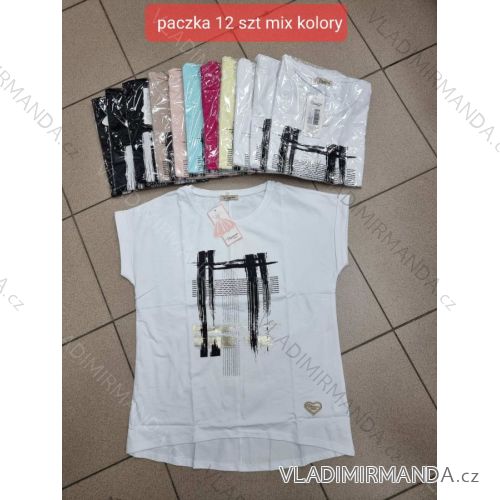 Tričko krátký rukáv dámské (S-XL) TURECKÁ MÓDA TMWG22G5325