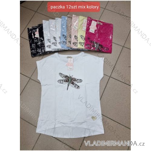 Tričko krátký rukáv dámské (S-XL) TURECKÁ MÓDA TMWG22G5325