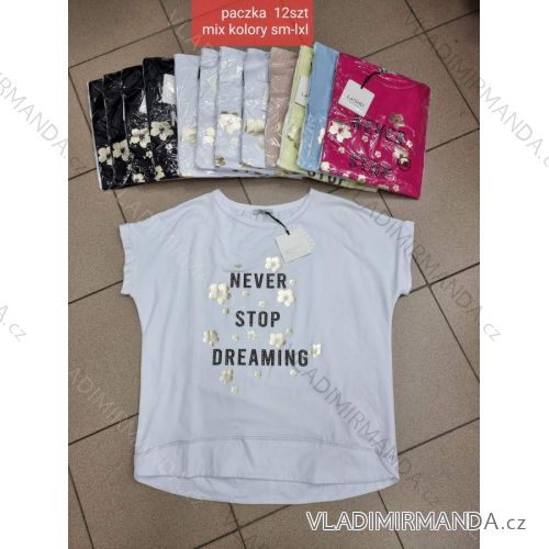 T-Shirt Kurzarm Damen (S / M ONE SIZE) TURKISH FASHION TMWG22G5547