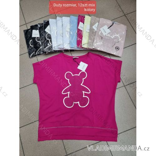 Tričko krátký rukáv dámské (S/M ONE SIZE) TURECKÁ MÓDA TMWG22G5547