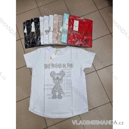 Tričko krátký rukáv dámské (S/M ONE SIZE) TURECKÁ MÓDA TMWG22G5547