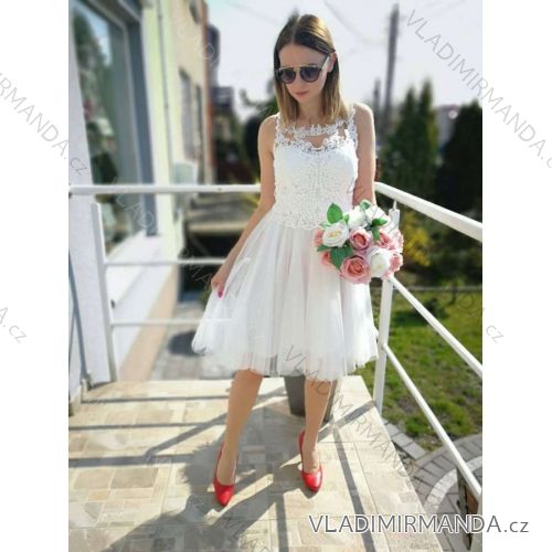 Elegantes ärmelloses Spitzenkleid für Damen (S / M ONE SIZE) TURKISH FASHION TMWG22k12trfg5