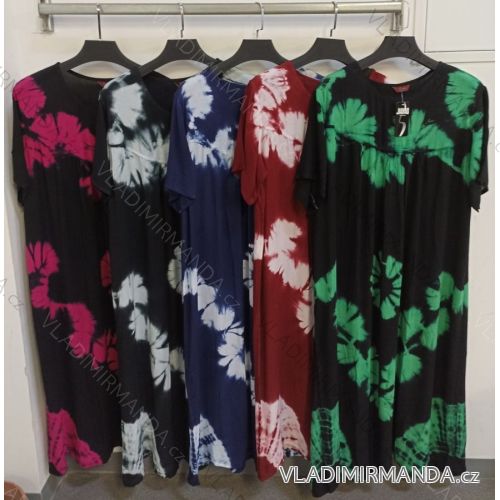 Šaty krátký rukáv dámské nadrozměr (L-4XL) ITALSKá MóDA HAG22Y68