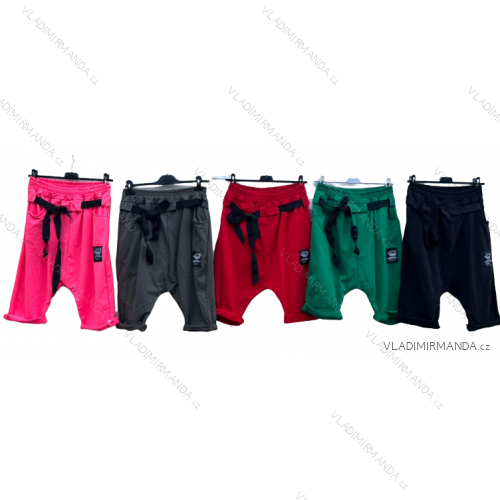 Jogginghose baggy 3/4 kurze Frauen (UNI SM) ITALIAN FASHION IMD20406 schwarz M / L