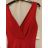 Šaty elegantní společenské na ramínka dámské (S/M ONE SIZE) ITALSKÁ MÓDA IM321608 M / L rot