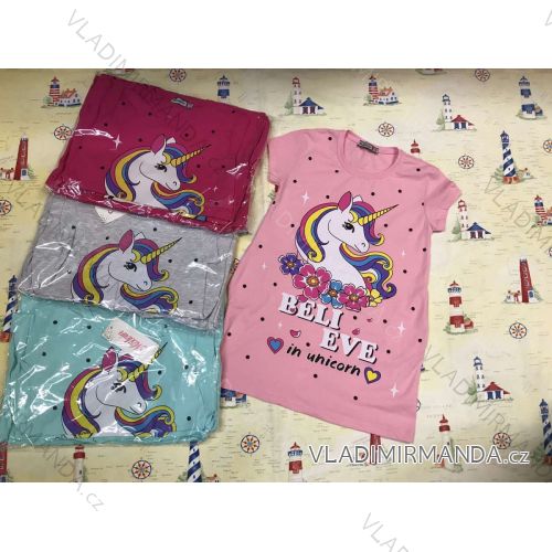 Kleid Kurzarm blinkendes Baby (2-8 Jahre) TÜRKISCHE PRODUKTION TVB21GIRL02