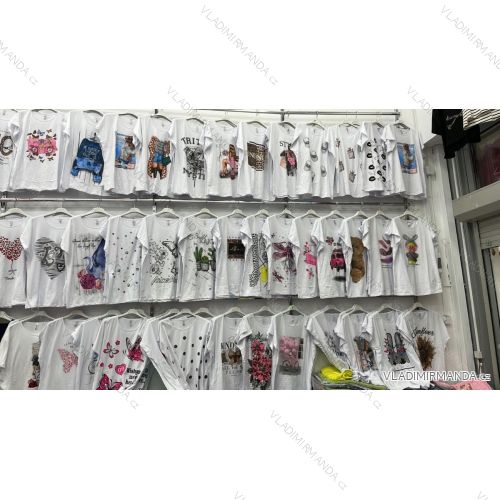 Tričko krátky rukáv dámske (M-XL) TURECKÁ MÓDA TMWG22GYA026