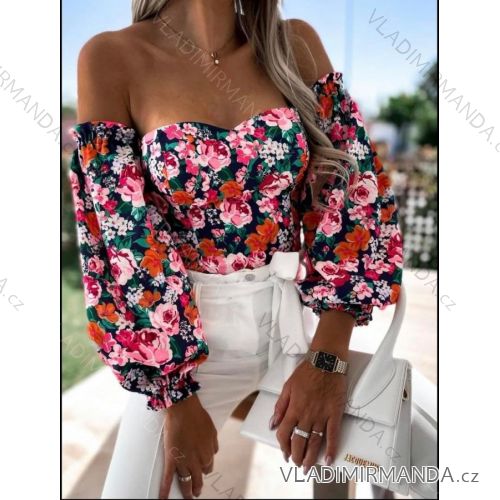 Kurzarm-Hemdoberteil für Damen (S / M ONE SIZE) ITALIAN FASHION IMM22U5295