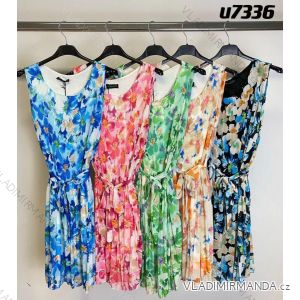 Elegantes kurzärmeliges Damenkleid (uni s-m) ITALIAN FASHION IMM225969