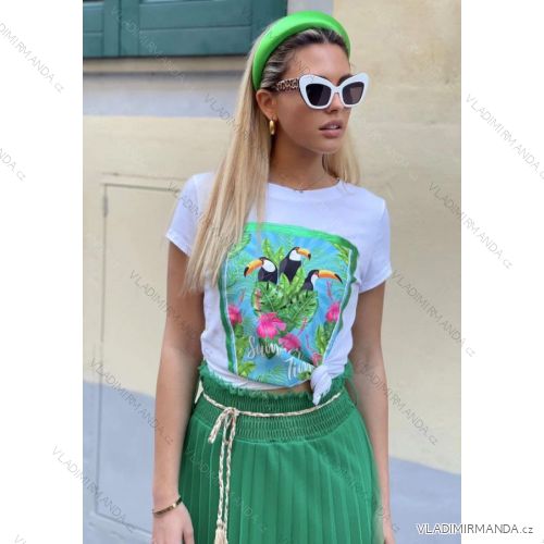 T-Shirt Kurzarm Frauen (UNI S-M) ITALIENISCHE MODE IMM20330