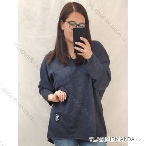 Langarmkleid mit Anhänger Damen Oversized (3XL / 4XL ONE SIZE) ITALIAN FASHION IMWQ2115022