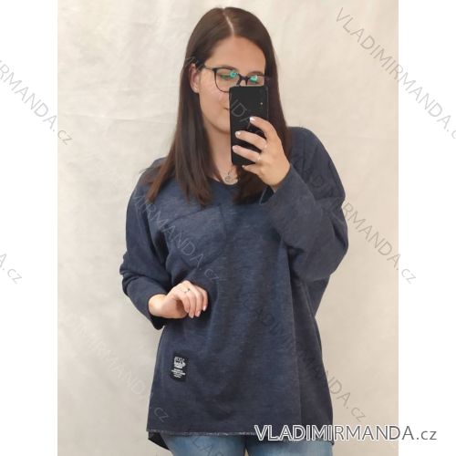Langarmkleid mit Anhänger Damen Oversized (3XL / 4XL ONE SIZE) ITALIAN FASHION IMWQ2115022