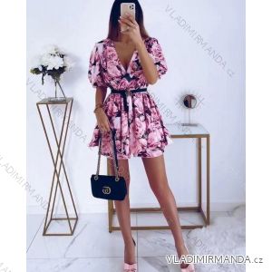 Kleid mit 3/4 Ärmeltasche für Damen (uni sl) ITALIAN Fashion IMWD20527