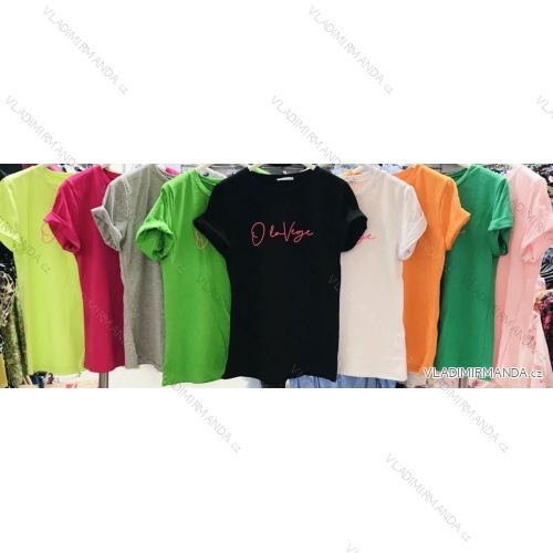 T-Shirt Kurzarm Frauen (S / M ONE SIZE) ITALIENISCHE MODE IMWA21017