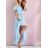 Sommer Kurzarm Sommerkleid (S / M ONE SIZE) ITALIENISCHE MODE IMWY21019