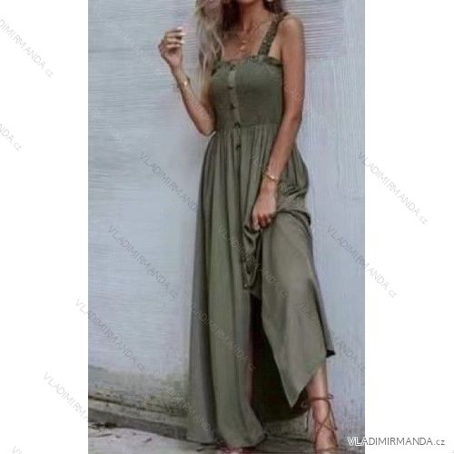 Kleid mit 3/4 Ärmeltasche für Damen (uni sl) ITALIAN Fashion IMWD20527