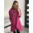 Jacke dünne Leinwand Langarm Damen mit Kapuze und Reißverschluss (Übergröße) ITALIENISCHE MODA IM419698 L / XL eine Größe schwarz