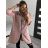 Jacke dünne Leinwand Langarm Damen mit Kapuze und Reißverschluss (Übergröße) ITALIENISCHE MODA IM419698 L / XL eine Größe schwarz