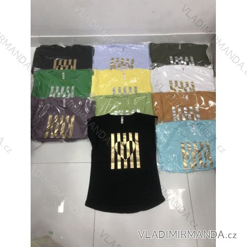 Tričko krátký rukáv dámské (M-XL) TURECKÁ MÓDA TMWG22GYA0170