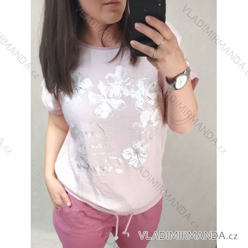 Damen Tunika mit langen Ärmeln (S / M ONE SIZE) ITALIAN FASHION IM422371 weiß 2XL/3XL