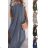 Langes Maxi-Sommer-Casual-Kurzarm-Damenkleid aus Viskose (L/XL/2XL/3XL EINHEITSGRÖSSE) ITALIAN FASHION IMD22382/DR - Fuchsia Pink - 2XL/3XL