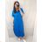 Langes Maxi-Sommer-Casual-Kurzarm-Damenkleid aus Viskose (L/XL/2XL/3XL EINHEITSGRÖSSE) ITALIAN FASHION IMD22382/DR - Fuchsia Pink - 2XL/3XL