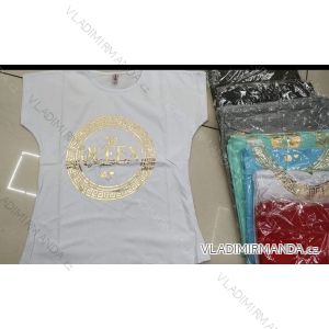 Tričko krátky rukáv dámske nadrozmer (2XL-4XL) TURECKÁ MÓDA TMWG22GYA0370-1