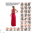 Sommer langes ärmelloses Kleid Frauen geblüht (S-XL) AFASHION AF19190 Menthol M (EU 38 / Hose 29)
