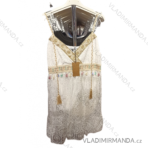 Tílko krajkové na ramínka dámské (S/M ONE SIZE) ITALSKÁ MÓDA IMH22152