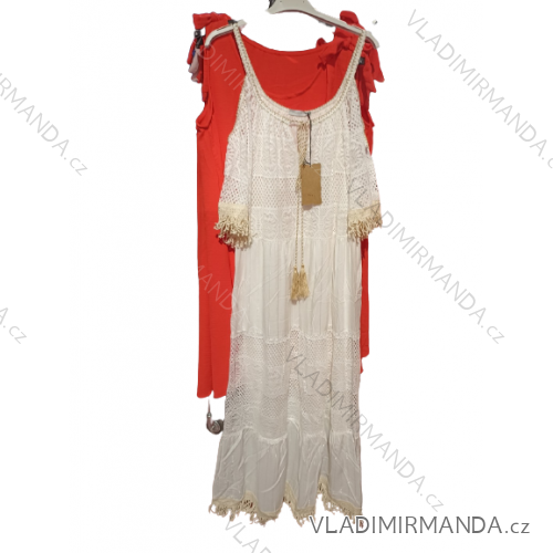 Langes Spitzenspitzenkleid für Damen (S / M ONE SIZE) ITALIAN FASHION IMH22157