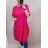 Kleid Oversize Kurzarm Damen (4XL/5XL ONE SIZE) ITALSKÁ MÓDA IM422026 2XL/3XL schwarz