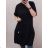 Kleid Oversize Kurzarm Damen (4XL/5XL ONE SIZE) ITALSKÁ MÓDA IM422026 2XL/3XL schwarz