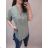 Tunika 3/4 Langarm Damen (uni sl) ITALIENISCHE MODE IM419769 <p>Khaki</p> L / XL