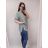 Tunika 3/4 Langarm Damen (uni sl) ITALIENISCHE MODE IM419769 <p>Khaki</p> L / XL