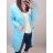 Baumwolljacke für Damen mit Kapuze (UNI L/2XL) ITALIAN FASHION IMD20811 Blau Lila L-2XL