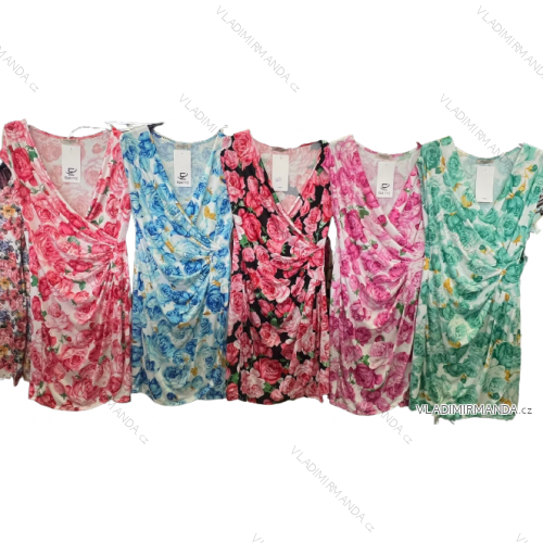 Šaty krátké letní icecool bez rukávů dámské (S/M ONE SIZE) ITALSKÁ MÓDA IMM21694