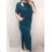 Langärmeliges Kurzarmkleid für Damen in Übergröße (M / L / XL / 2XL ONE SIZE) ITALIAN FASHION IMD22489