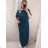 Langärmeliges Kurzarmkleid für Damen in Übergröße (M / L / XL / 2XL ONE SIZE) ITALIAN FASHION IMD22489