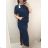 Langärmeliges Kurzarmkleid für Damen in Übergröße (M / L / XL / 2XL ONE SIZE) ITALIAN FASHION IMD22489