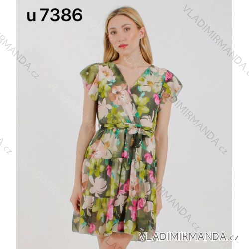 Elegantes kurzärmeliges Damenkleid (uni s-m) ITALIAN FASHION IMM225969