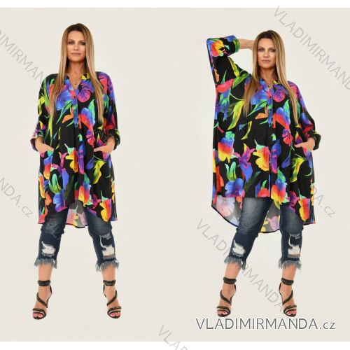 Kurzarmkleid für Damen in Übergröße (L-3XL) POLISH FASHION PMF20013